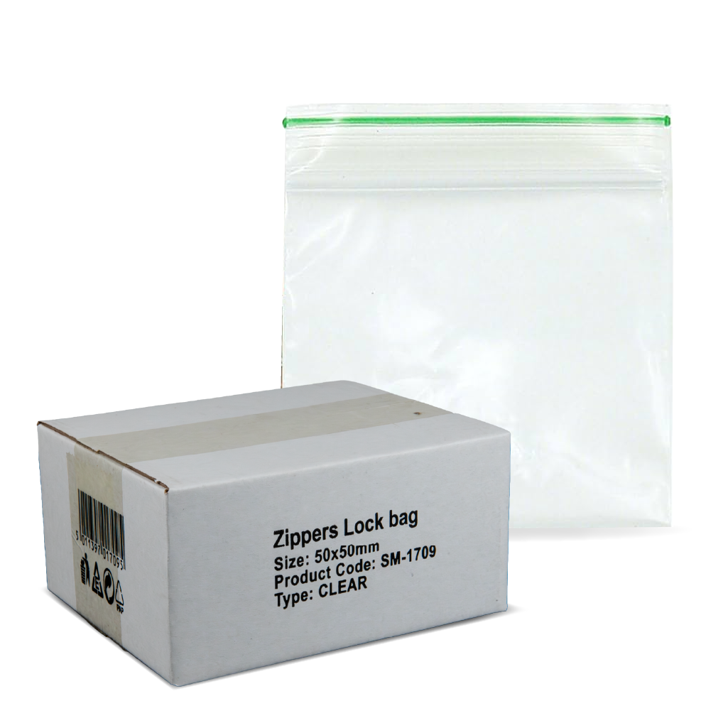 SPARKYS ZIPPER LOCK BAG CLEAR 50x50