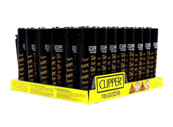 Clipper Lighters - RAW Black with Mini Logo's