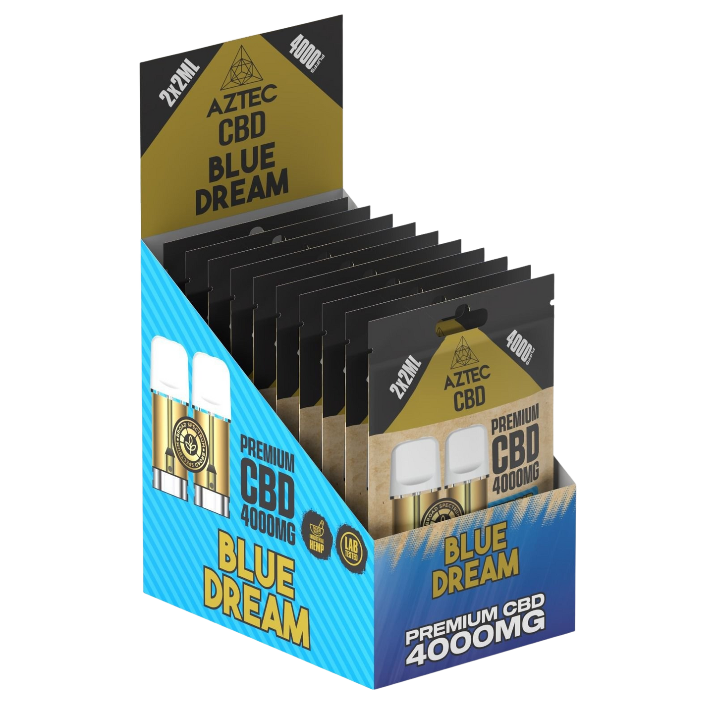 Aztec CBD Premium CBD Pods 4000mg 2x2ml - Blue Dream