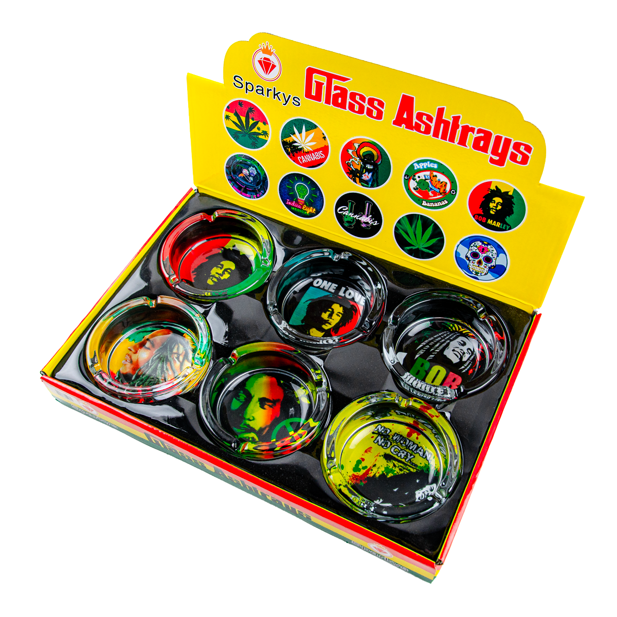 Sparkys Glass Ashtray (6 Pack)