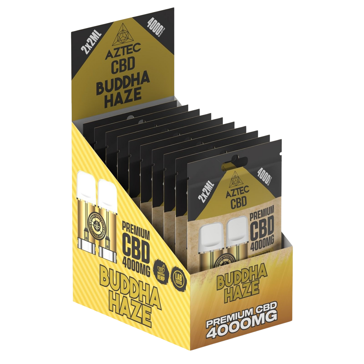 Aztec CBD Premium CBD Pods 4000mg 2x2ml - Buddha Haze