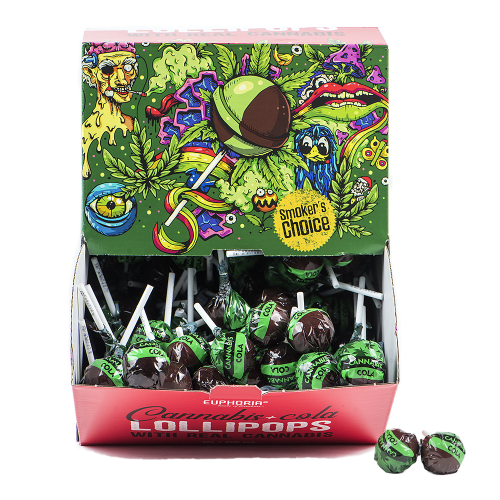 Euphoria Cannabis Lollipops Big Pack - Cola (200pcs)