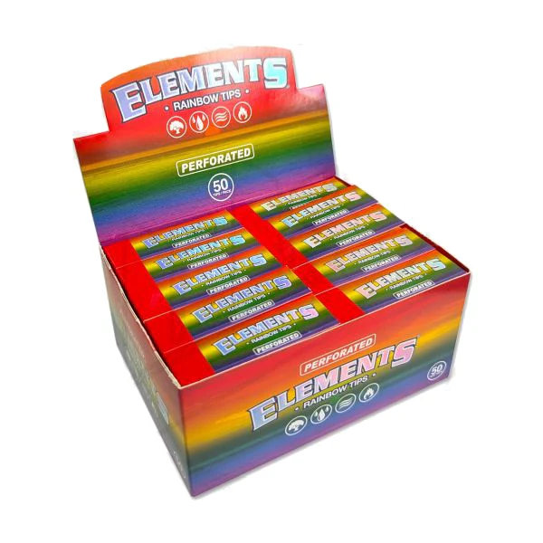 Elements Perforated Premium Rainbow Rolling Tips