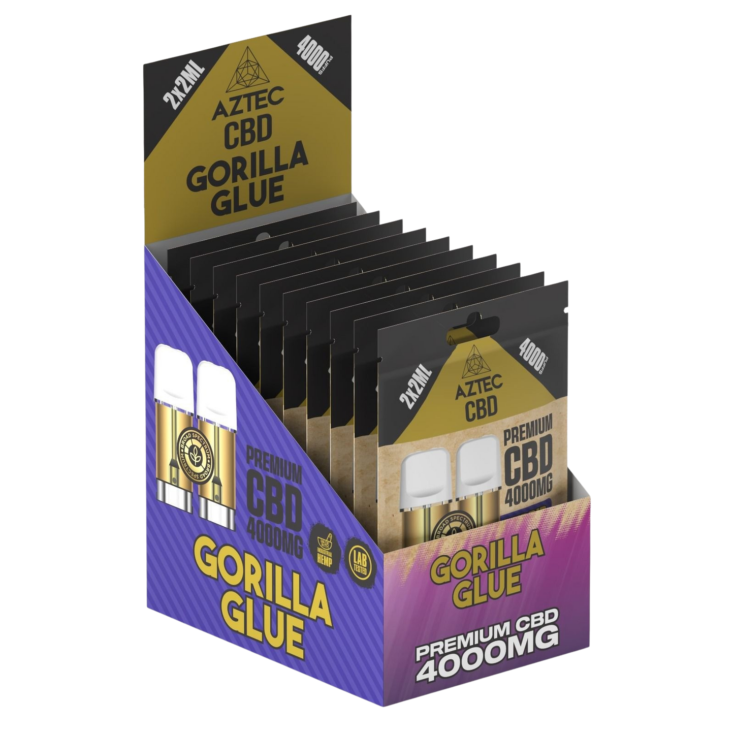 Aztec CBD Premium CBD Pods 4000mg 2x2ml - Gorilla Glue