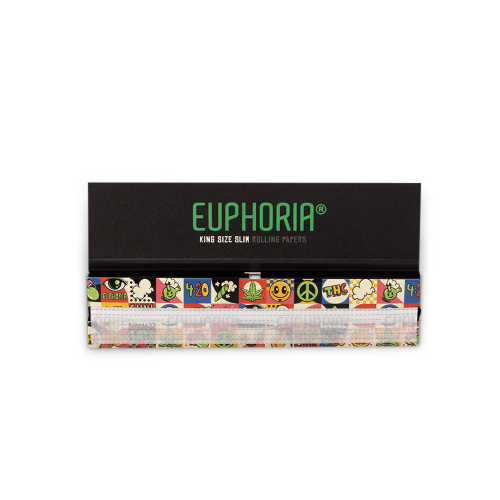 Euphoria King Size Slim Rolling Papers - Groovy (Full Box)