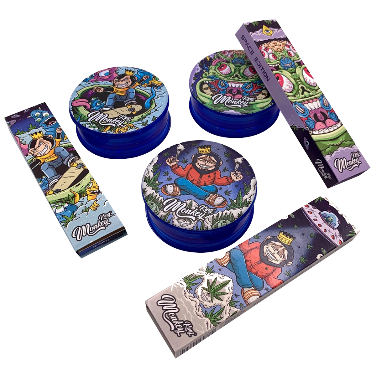 Monkey King Papers, Tips & Grinders Pack: Space Ed. (24 Pack)