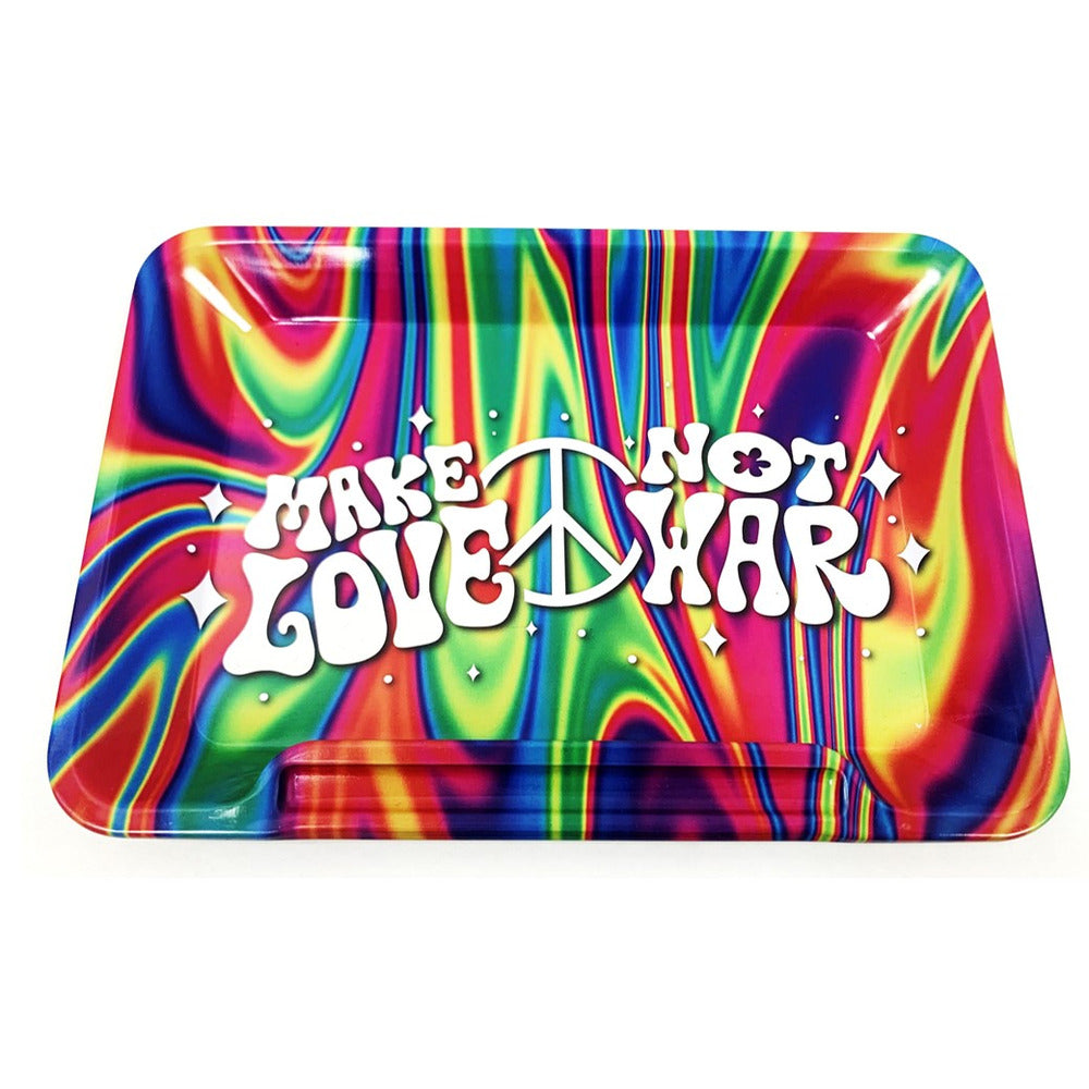 Wise Skies 'Make Love Not War' Small Rolling Tray