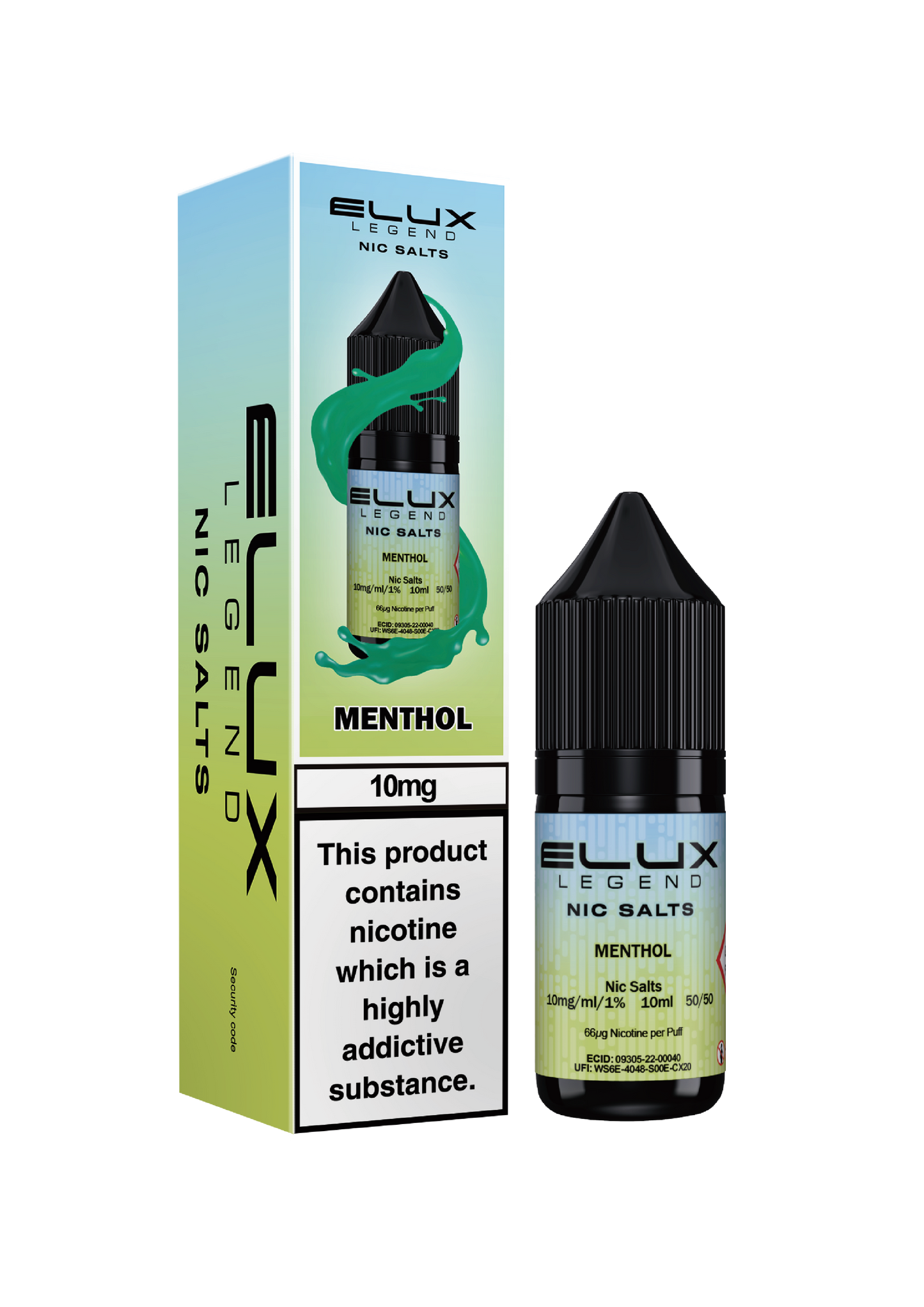 Elux Legend Nic Salts: Menthol - 20mg (10 Pack)