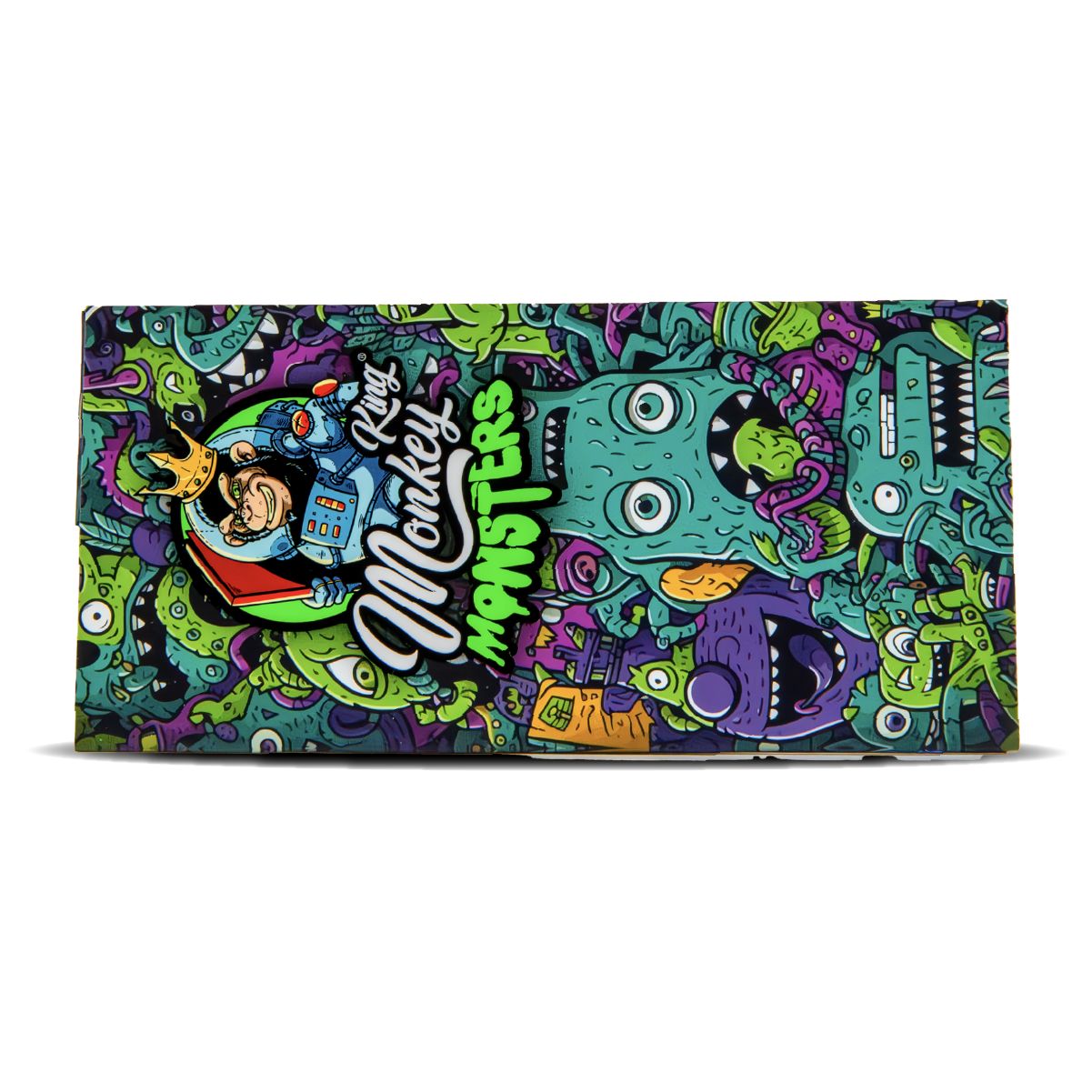 Monkey King Papers, Tips & Tray: Magnetic Monsters Edition - King Size Unbleached (24 Pack)