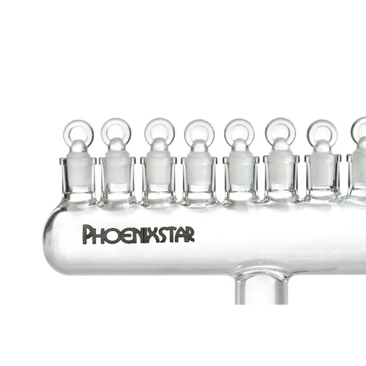 Phoenix Star: Menorah Clear 8 x 14mm Joint Glass Dry Pipe