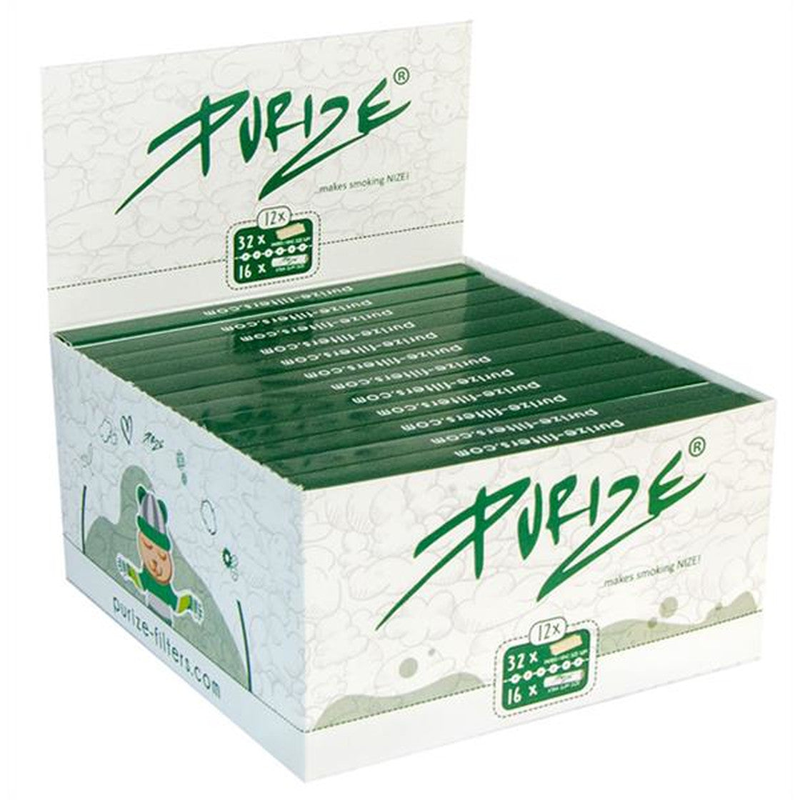 PURIZE® King Size Papers & Slim Tips (Full Box)