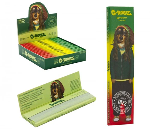 G-Rollz Pets Rock Organic Green Rolling Papers