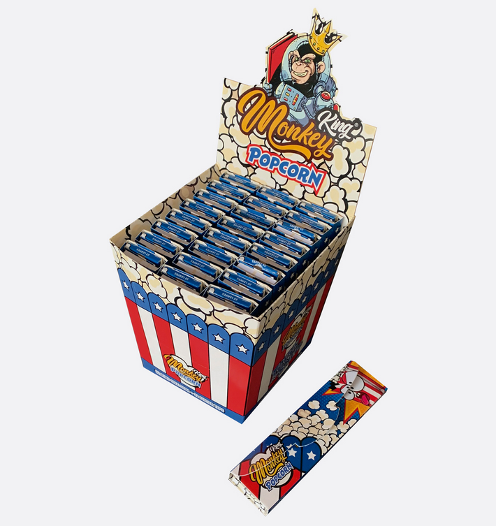 Monkey King Scented Smell Papers & Tips: Popcorn - King Size (24 Pack)