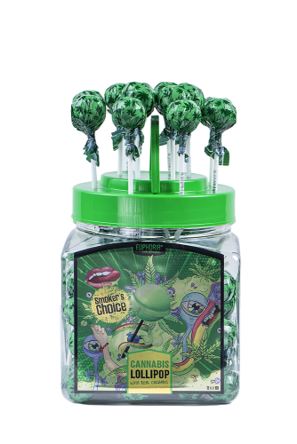 Euphoria Cannabis Lollipops Jar - Pure Cannabis (100pcs)