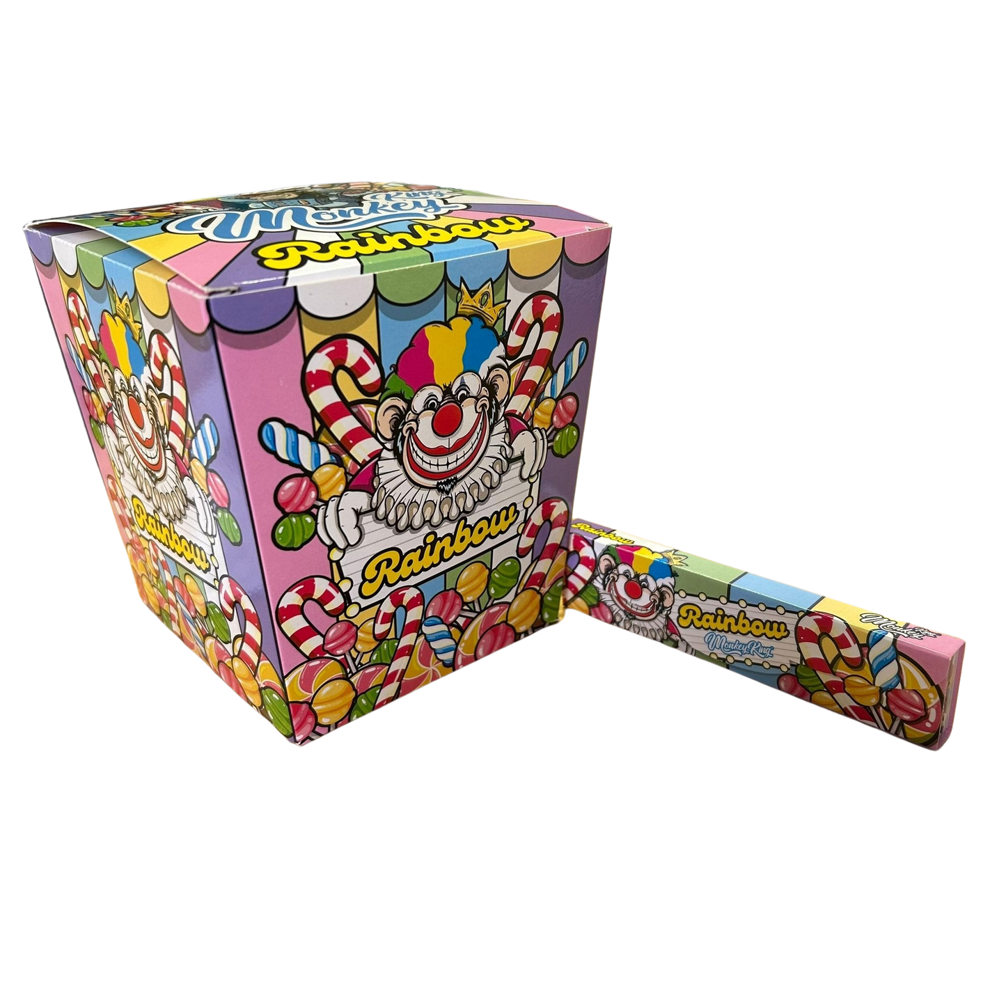 Monkey King Rolling Papers & Tips: Rainbow - King Size (24 Pack)