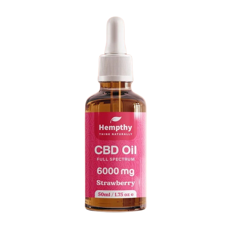 Hempthy Full Spectrum CBD Tincture Oil 6000mg 50ml - Strawberry