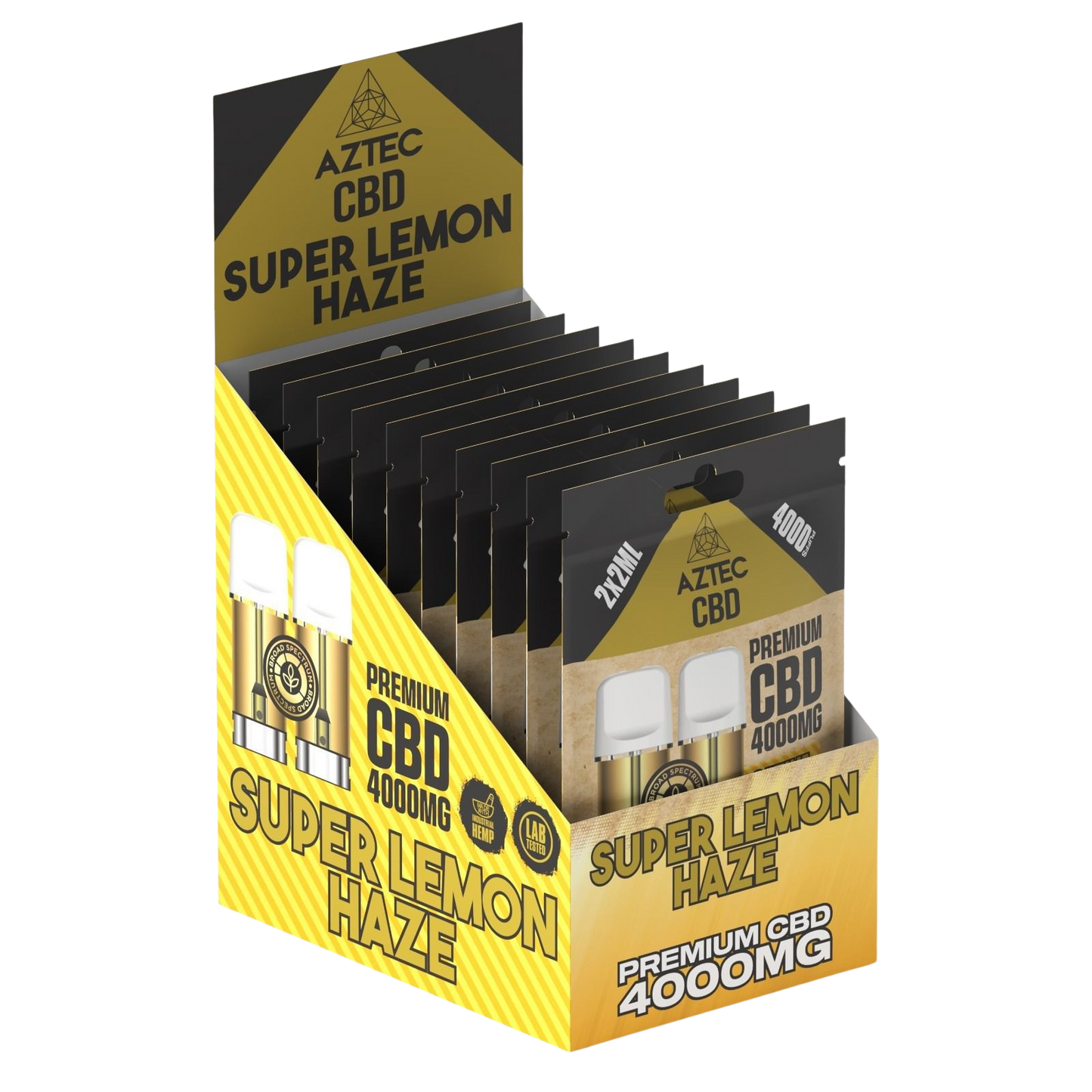 Aztec CBD Premium CBD Pods 4000mg 2x2ml - Super Lemon Haze
