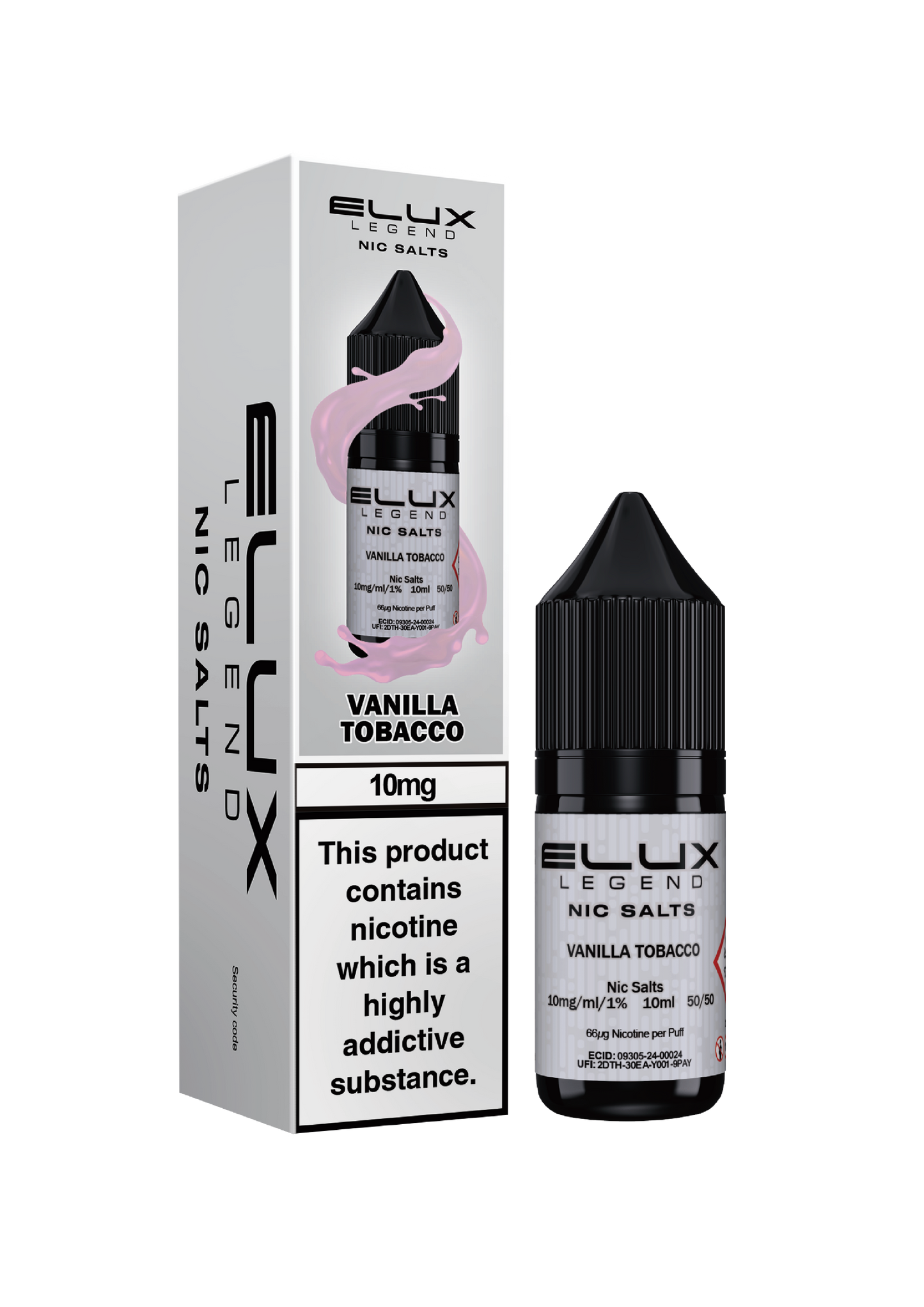 Elux Legend Nic Salts: Vanilla Tobacco - 10mg (10 Pack)