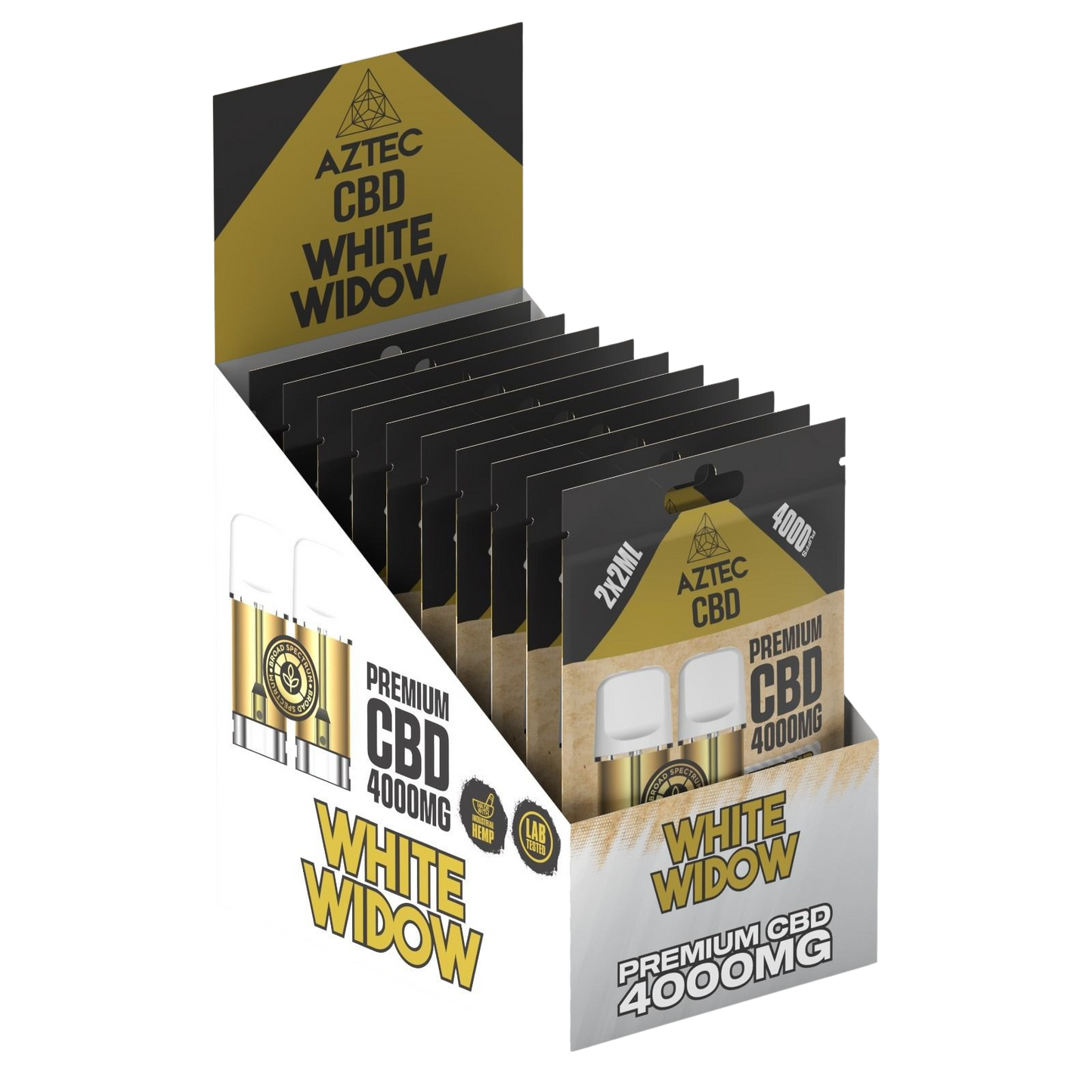 Aztec CBD Premium CBD Pods 4000mg 2x2ml - White Widow