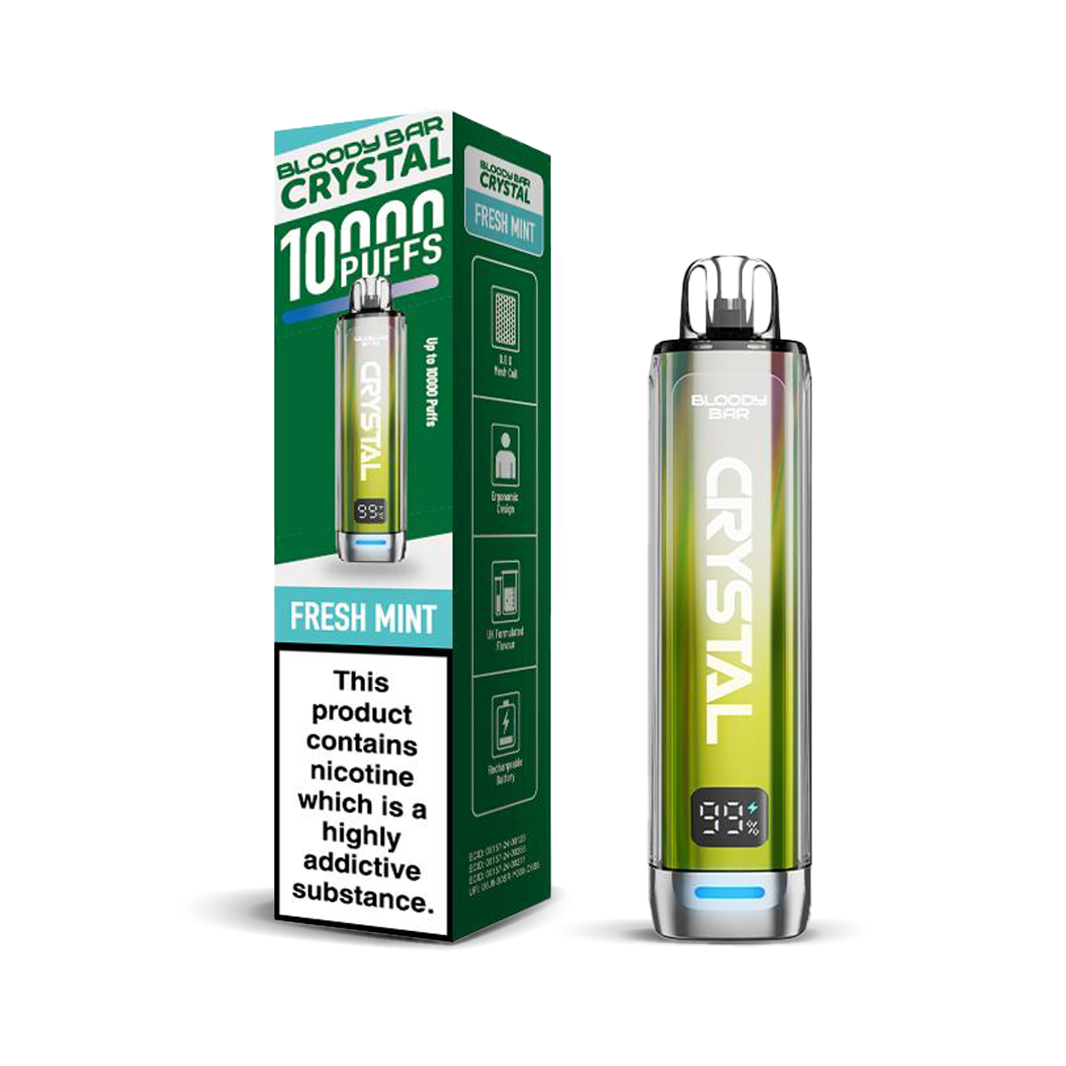 Bloody Bar Crystal 10K Pod Kits: Lemon Lime – 20mg