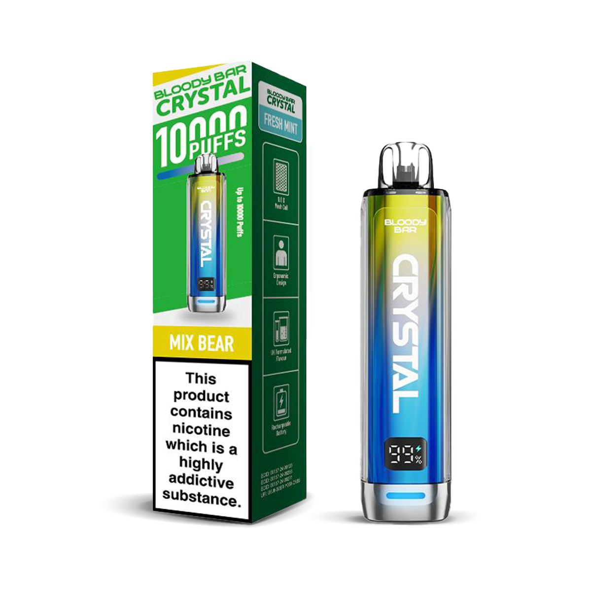 Bloody Bar Crystal 10K Pod Kits: Mix Bear – 20mg