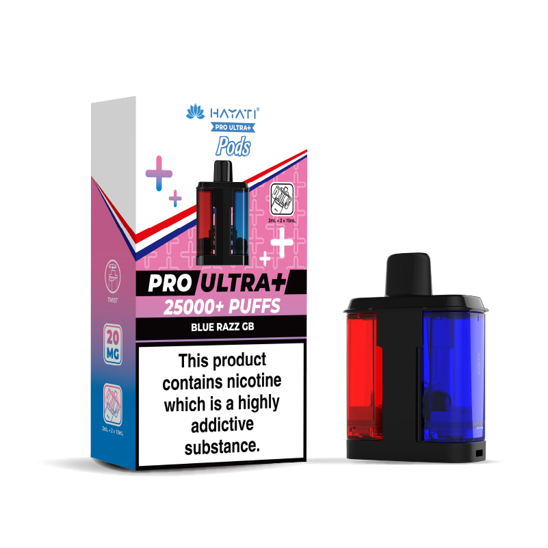 Hayati Pro Ultra 25K Refill Pods: Blue Razz GB - 20mg