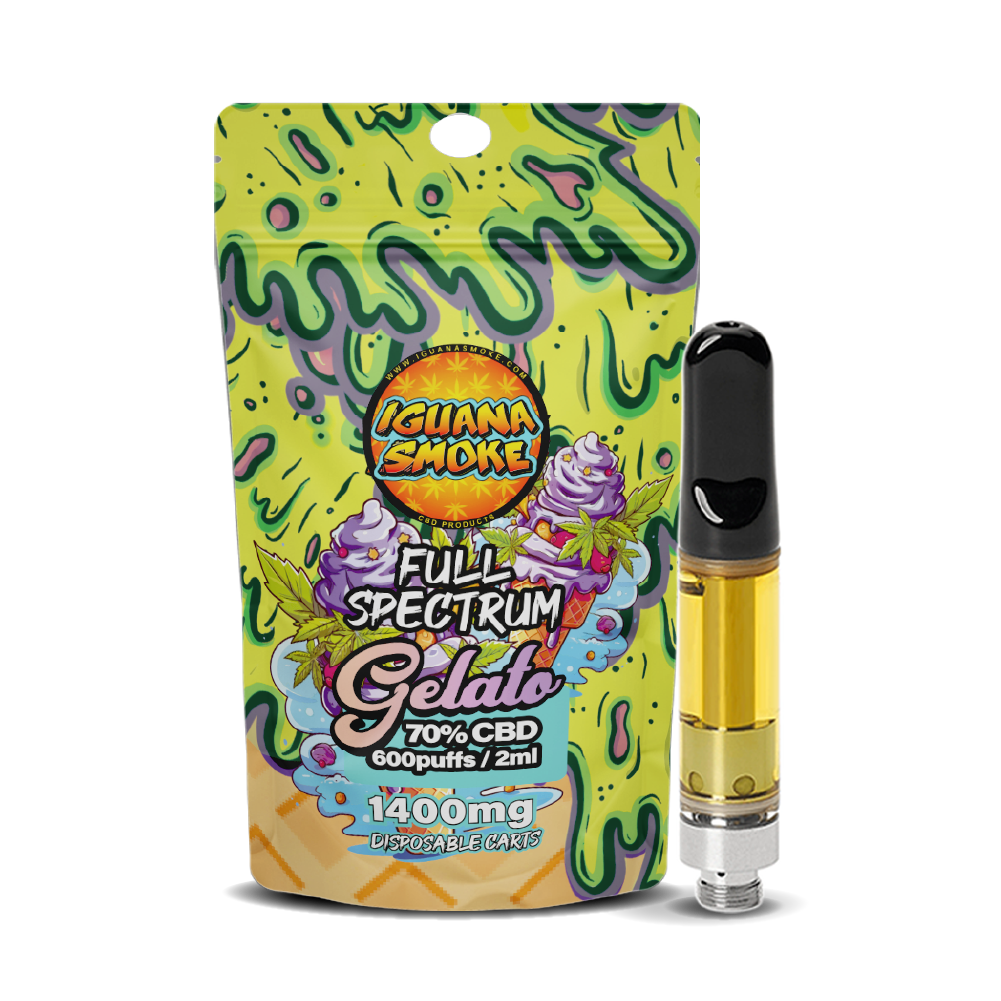 Iguana Smoke CBD Vape Cartridges 2ml: Gelato - 1400mg