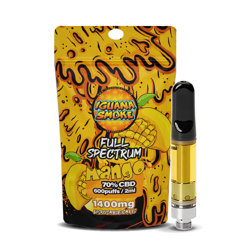 Iguana Smoke CBD Vape Cartridges 2ml: Mango - 1400mg