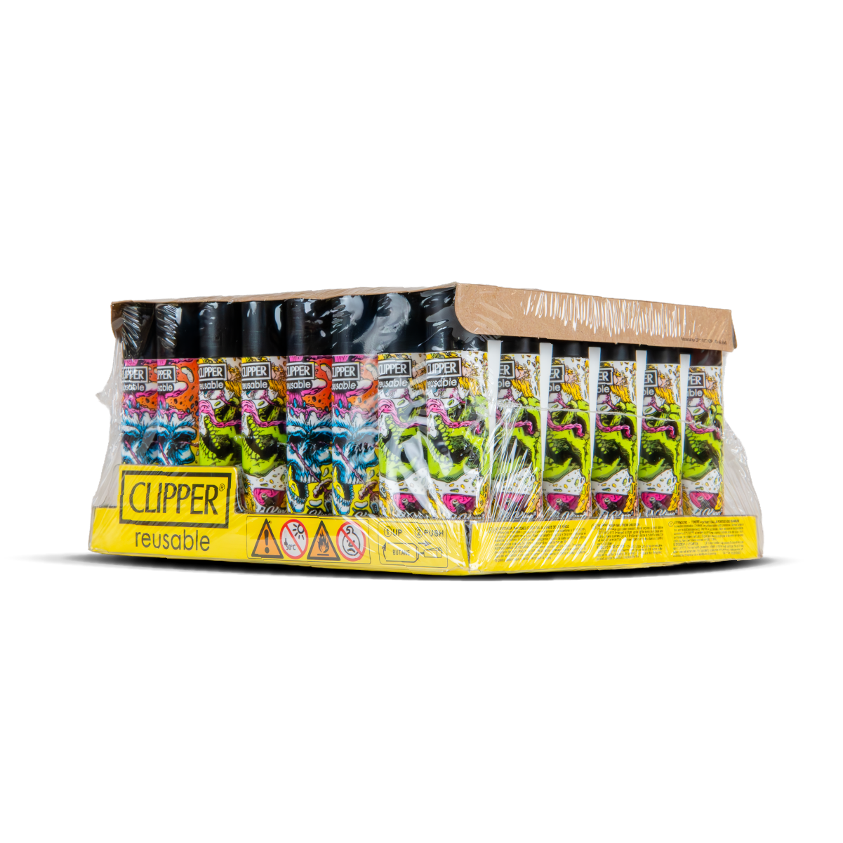 Monkey King Clipper Lighters: Skulls Edition (48 Pack)