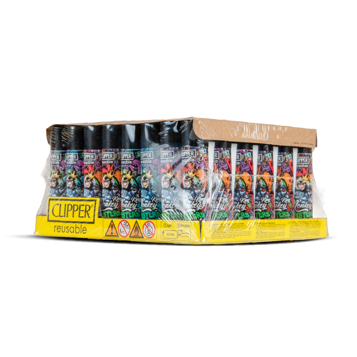 Monkey King Clipper Lighters: Monster Edition (48 Pack)