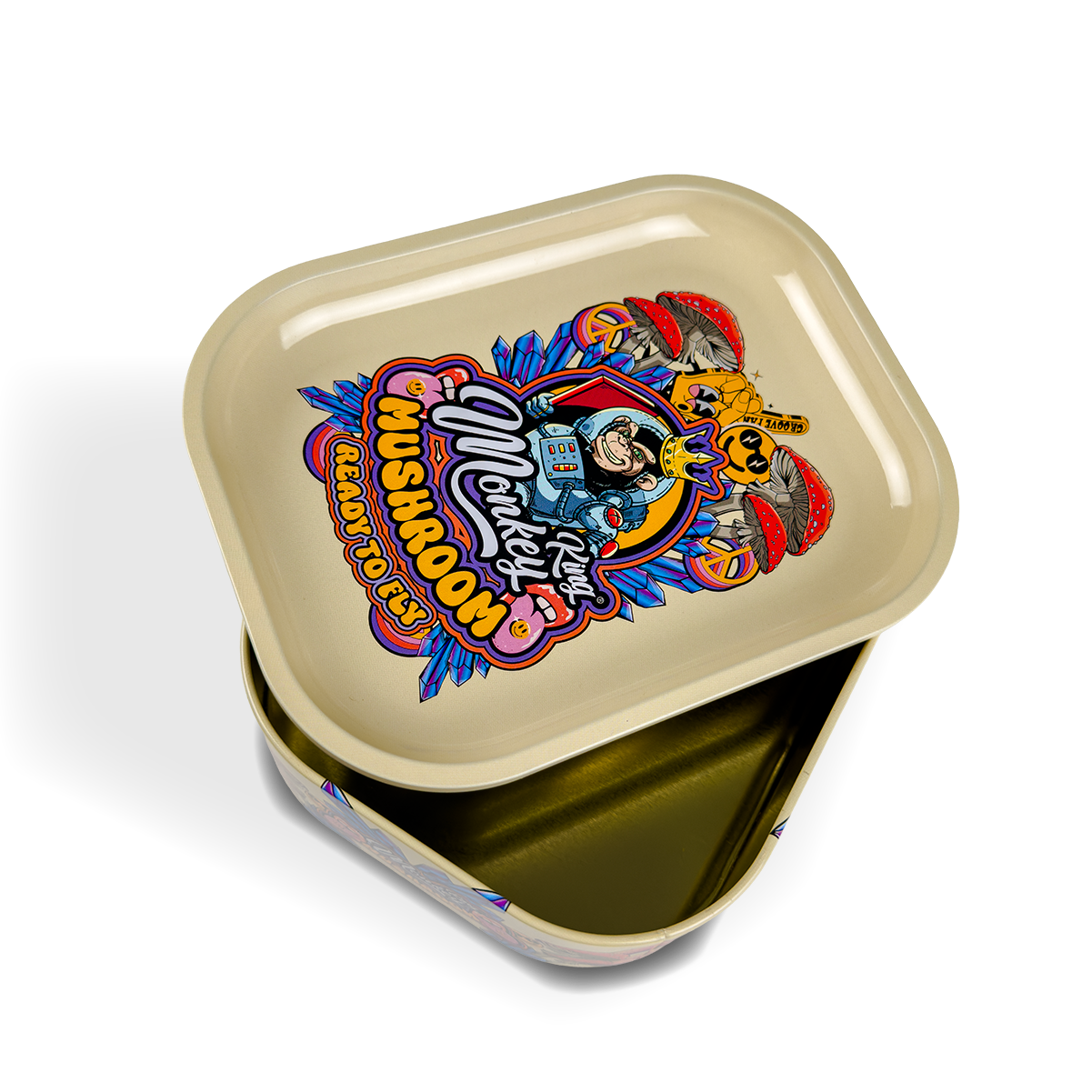 Monkey King Rolling Tray Box: Mushrooms Edition (Single Piece)