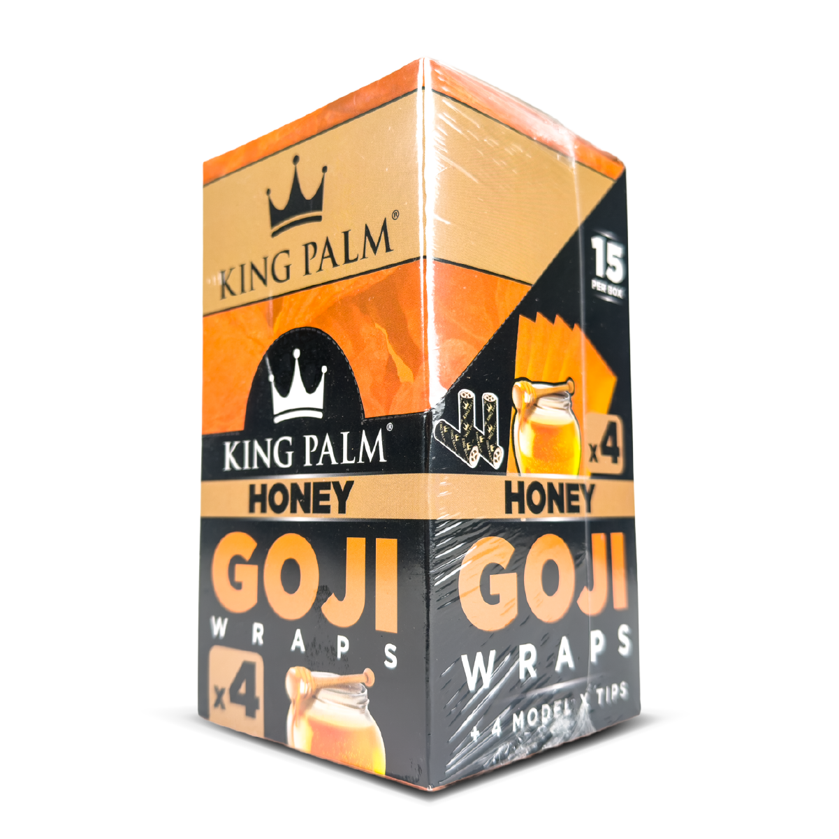 King Palm Goji Wraps + Tips: Honey - 4x Wraps (15 Pack)