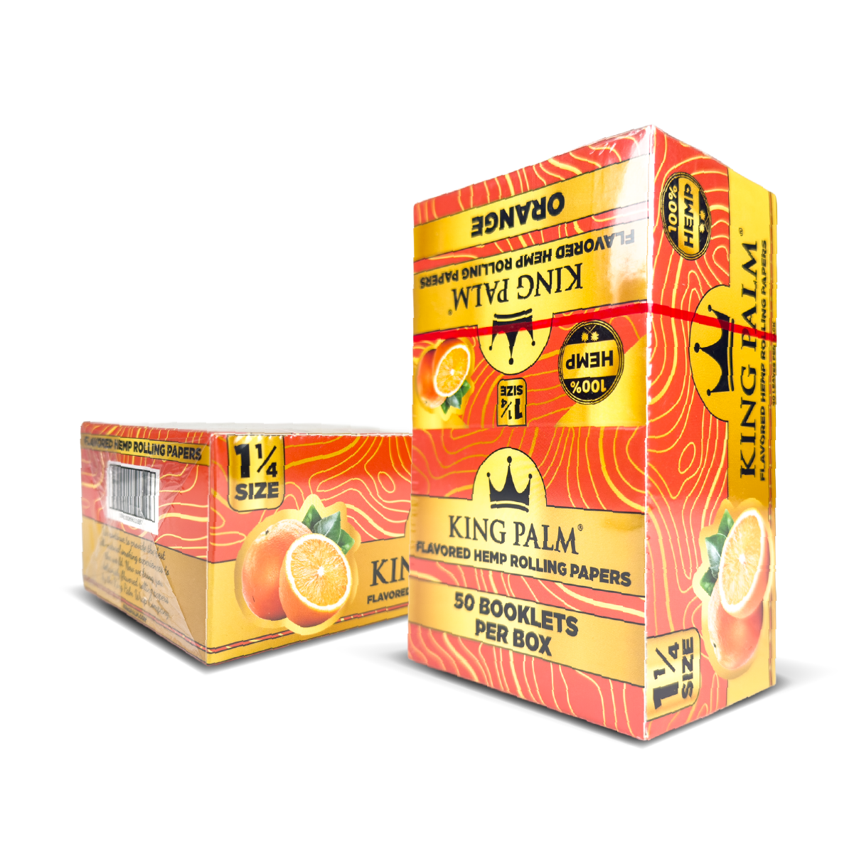 King Palm Hemp Rolling Papers: Orange (50 Pack)