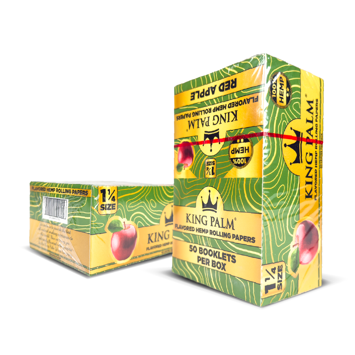 King Palm Hemp Rolling Papers: Red Apple (50 Pack)
