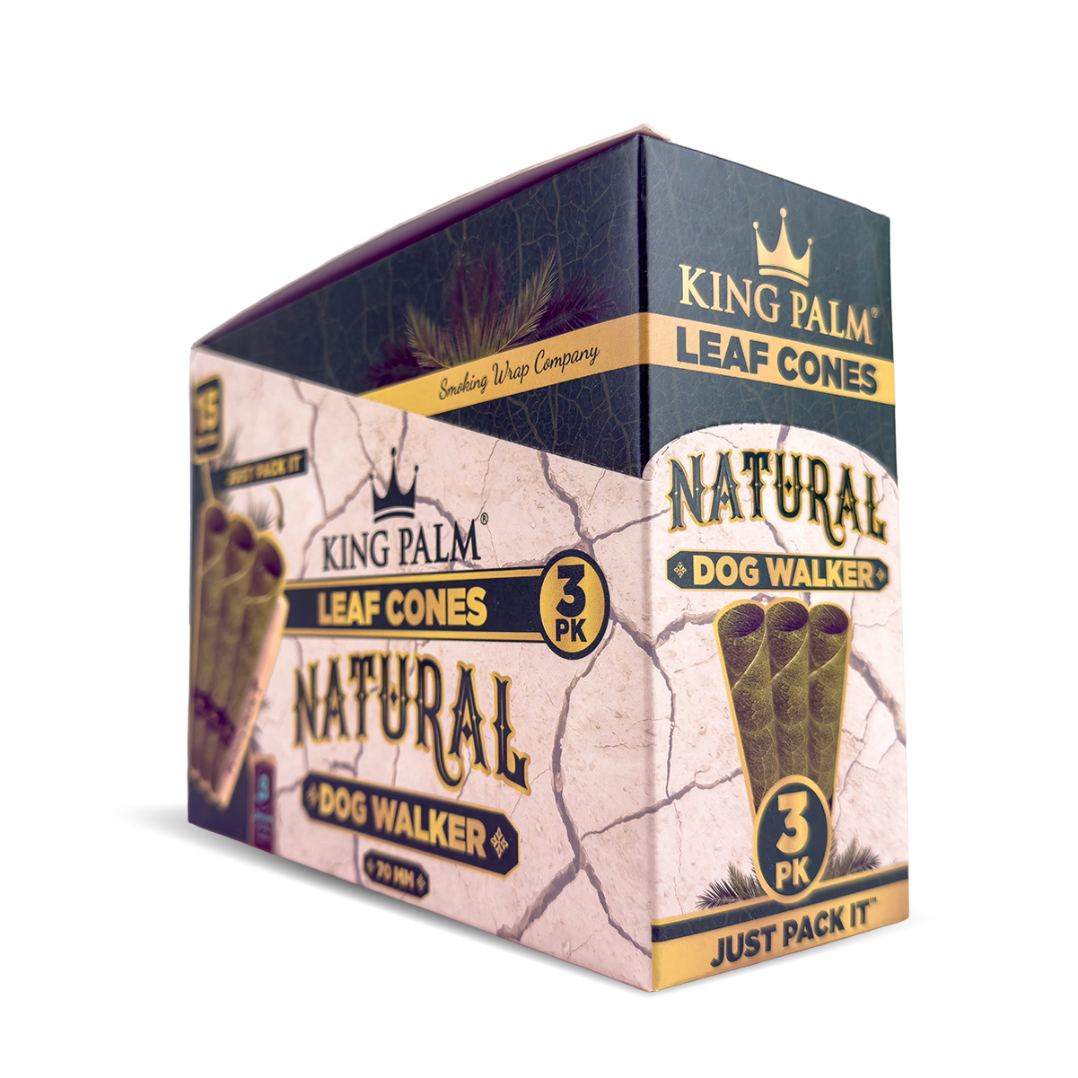 King Palm Leaf Cones: Dog Walker Natural - 3x Cones (15 Pack)