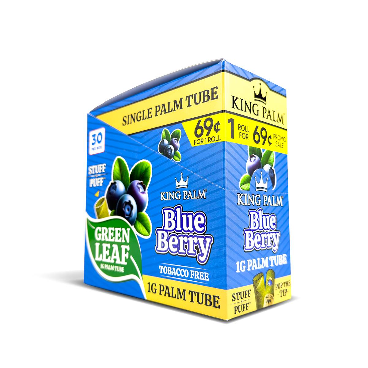 King Palm Mini Palm Tubes: Blue Berry - 1g (30 Pack)