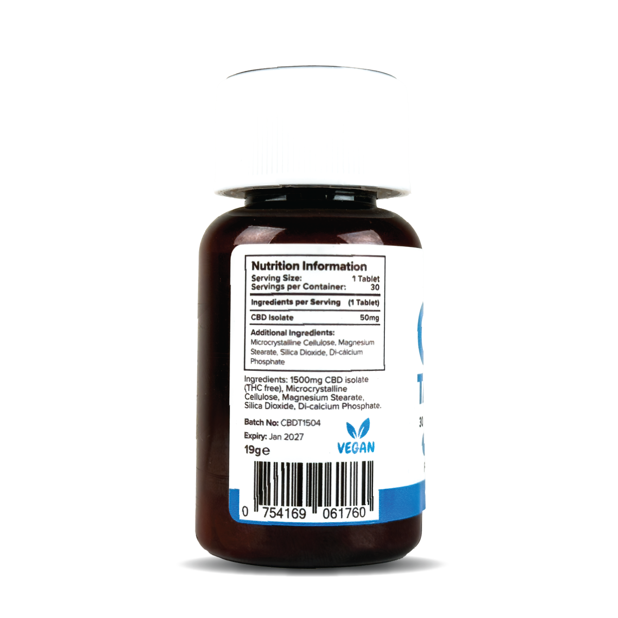 Hempthy CBD Tablets: 1500mg (30 Pack)