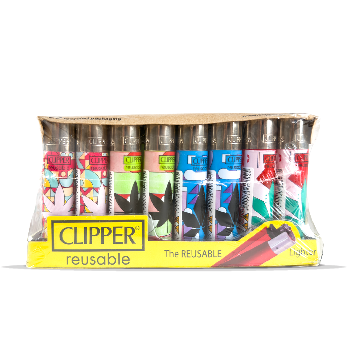 Clipper Lighters - Geometric Leaves (40pcs)