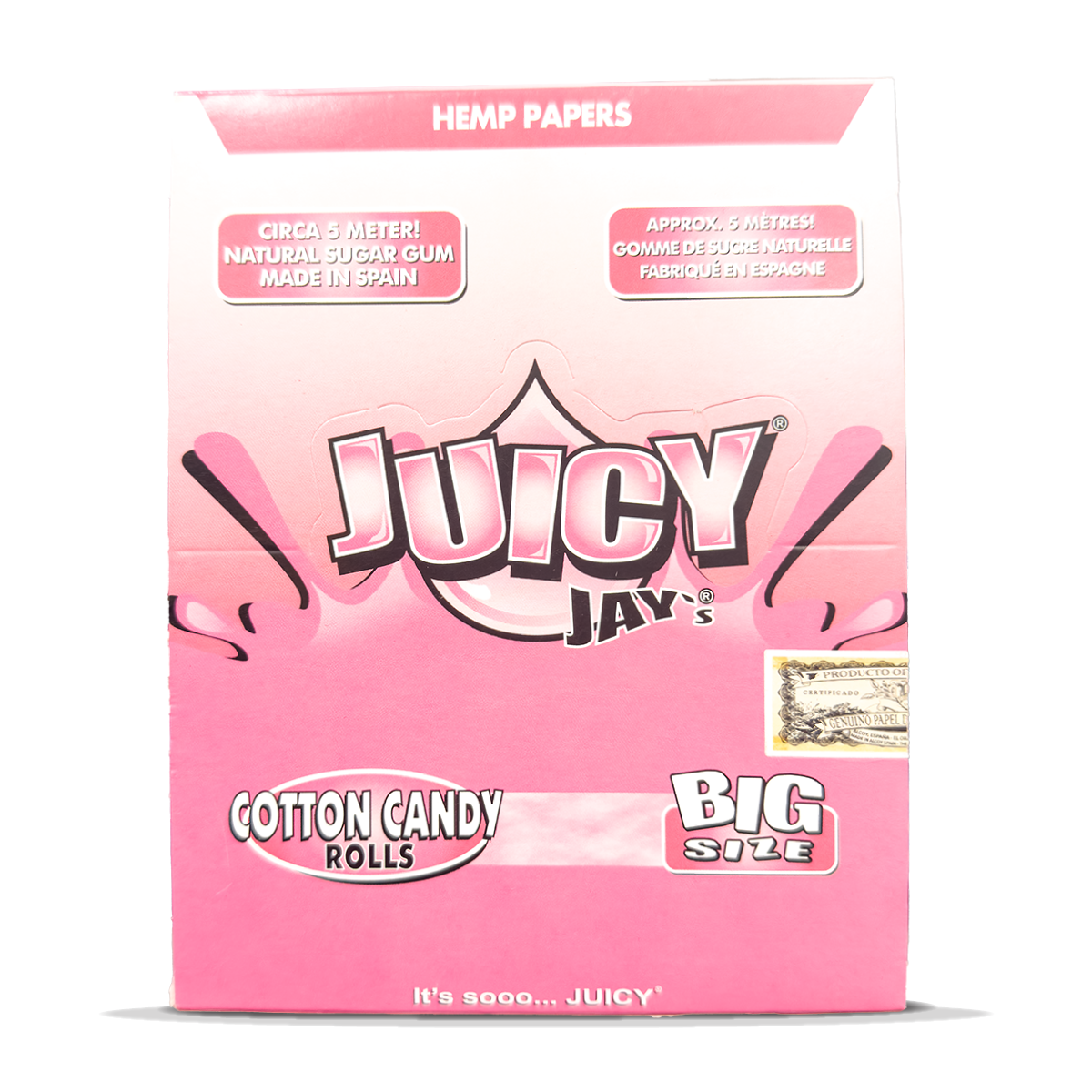 Juicy Jay's Hemp Paper Rolls: Cottn Cndy - 5m (24 Pack)