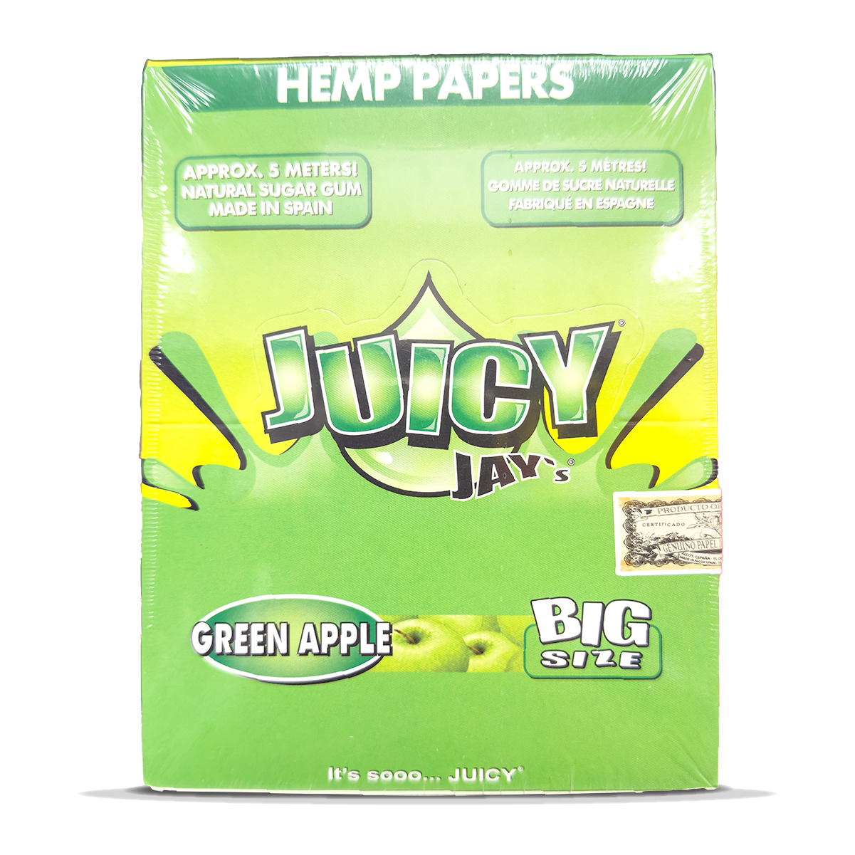 Juicy Jay's Hemp Paper Rolls: Green Apple - 5m (24 Pack)