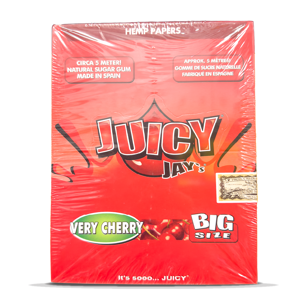 Juicy Jay's Hemp Paper Rolls: Very Cherry - 5m (24 Pack)
