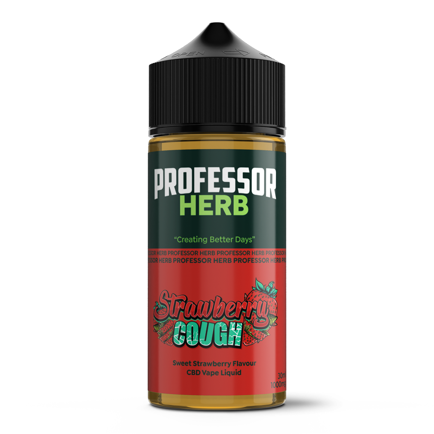 Professor Herb CBD Vape Liquid 1000mg/30ml - Strawberry Cough