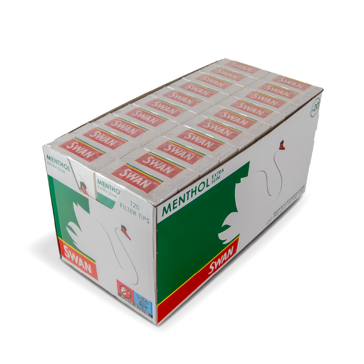Swan Filters: Menthol Extra Slim - 120 Tips (20 Pack)