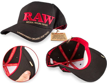 RAW Baseball Hat with Poker - Red Logo