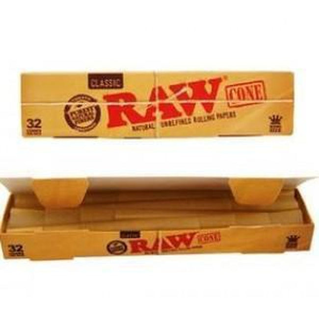 RAW Classic King Size Pre Rolled Cones (32 pcs)-RAW-Blazed Wholesale