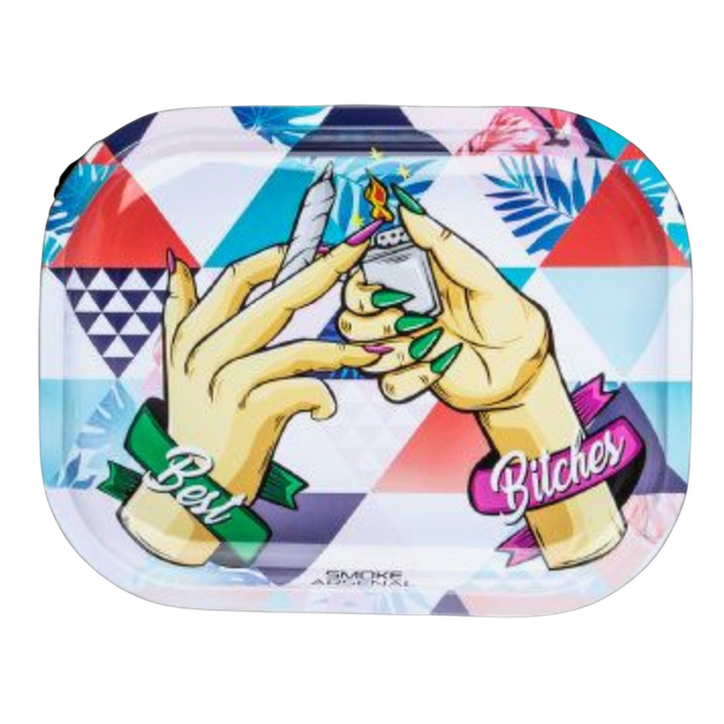 Smoke Arsenal Rolling Tray Small - Best Bitches-Smoke Arsenal-Blazed Wholesale
