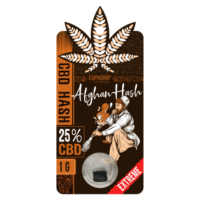 Euphoria Afghan Hash CBD Hash (25%) - 1g-Euphoria-Blazed Wholesale