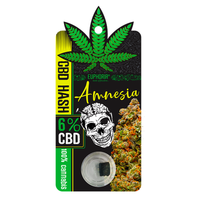 Euphoria Amnesia CBD Hash (6%) - 1g-Euphoria-Blazed Wholesale