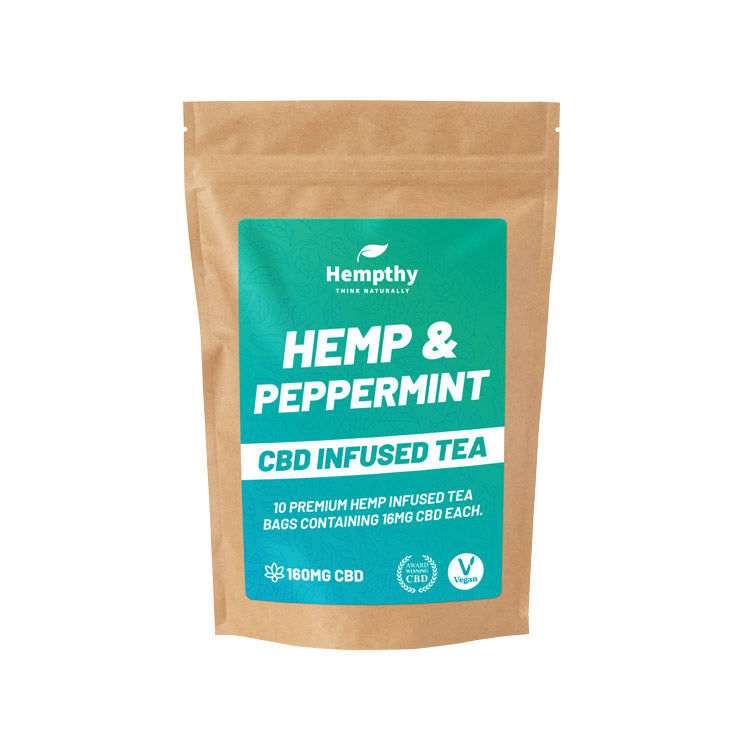 Hempthy CBD Infused Tea Bags 160mg - Hemp & Peppermint