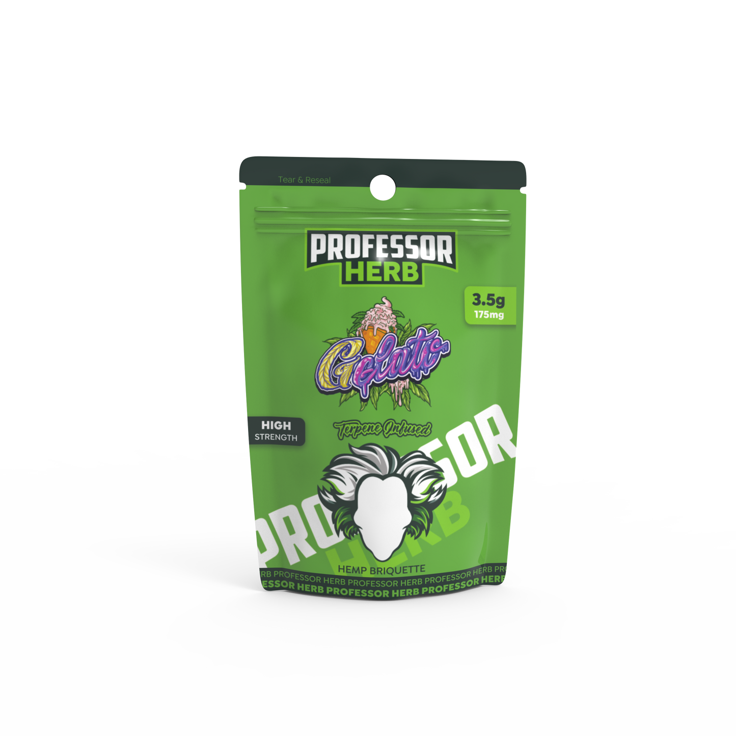 Professor Herb Hemp Briquette Hash (3.5g) - Gelato